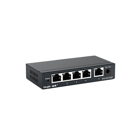 5口百兆铁壳非网管交换机RG-ES105D一年质保