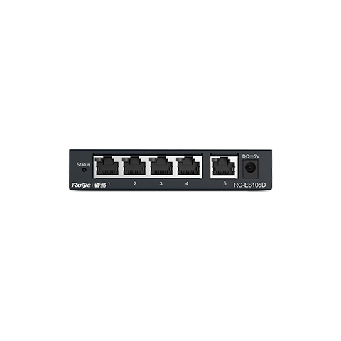 5口百兆铁壳非网管交换机RG-ES105D一年质保